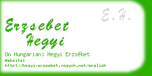 erzsebet hegyi business card