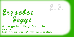 erzsebet hegyi business card